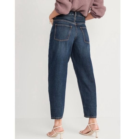 Old Navy Extra High-Waisted Non-Stretch Balloon Jeans NEW Size 6 - Picture 3 of 7